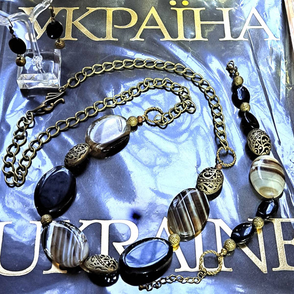 Купить Агат. Серьги из натурального камня Веринея. Цена Киев Украина. Украшения из натуральных камней в интернет магазине украшений Darsana